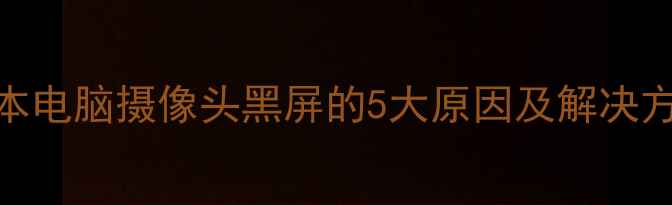 图片 10分钟搞定！笔记本电脑摄像头黑屏的5大原因及解决方法（附图文教程）
