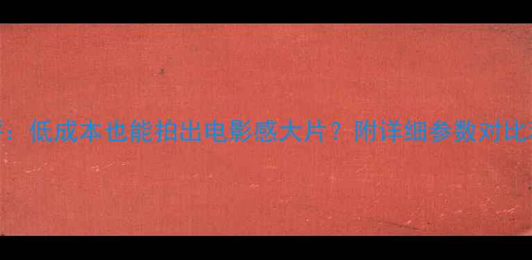 图片 120针孔相机测评：低成本也能拍出电影感大片？附详细参数对比和创意玩法攻略1