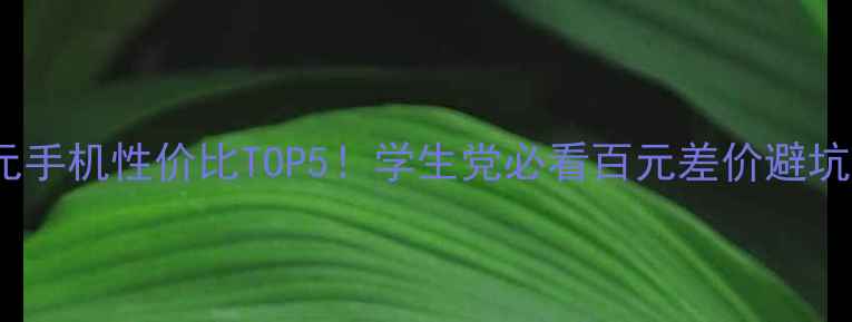 图片 1800元手机性价比TOP5！学生党必看百元差价避坑指南2