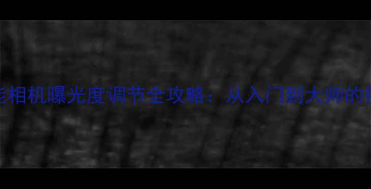图片 3步搞定！佳能相机曝光度调节全攻略：从入门到大师的摄影进阶指南1
