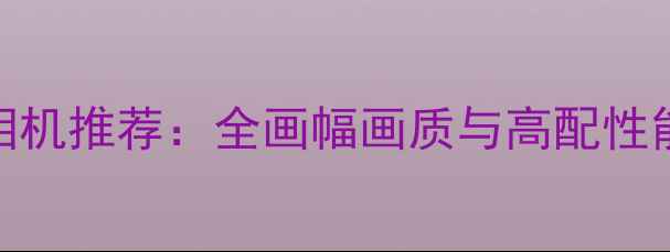 图片 6D级别数码相机推荐：全画幅画质与高配性能的终极对决