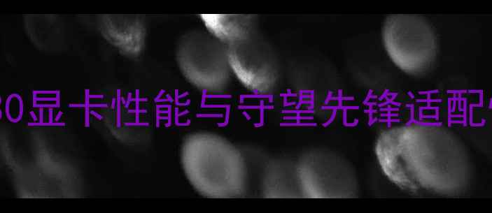 图片 730显卡性能与守望先锋适配性