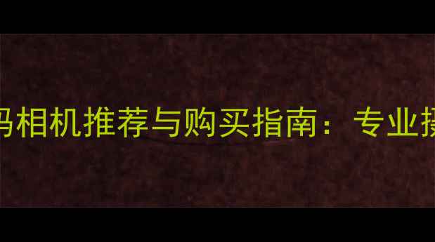 图片 916相机商城十大数码相机推荐与购买指南：专业摄影设备选购全攻略2