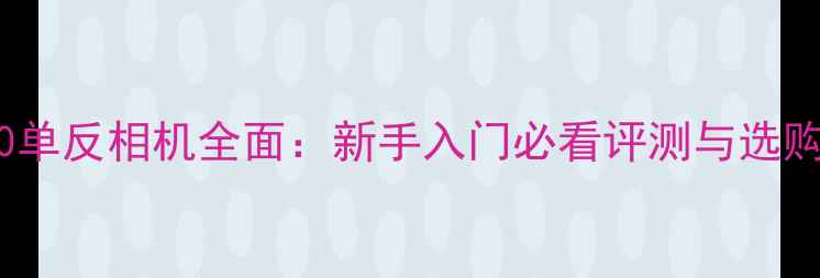 图片 D3000单反相机全面：新手入门必看评测与选购指南