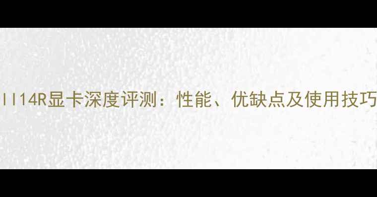 图片 Dell14R显卡深度评测：性能、优缺点及使用技巧全