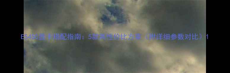 图片 E5450显卡搭配指南：5款高性价比方案（附详细参数对比）1