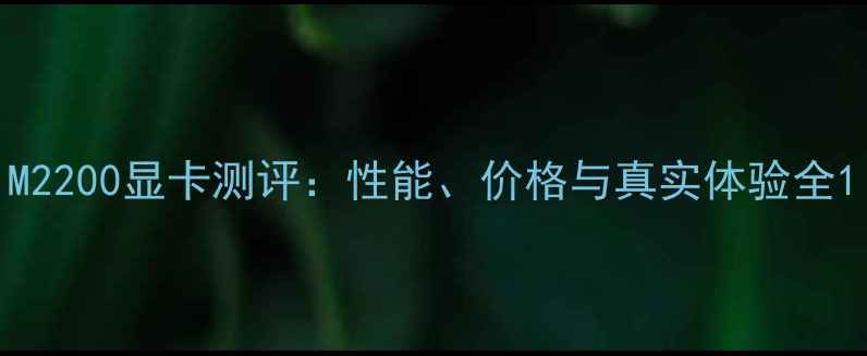 图片 M2200显卡测评：性能、价格与真实体验全1