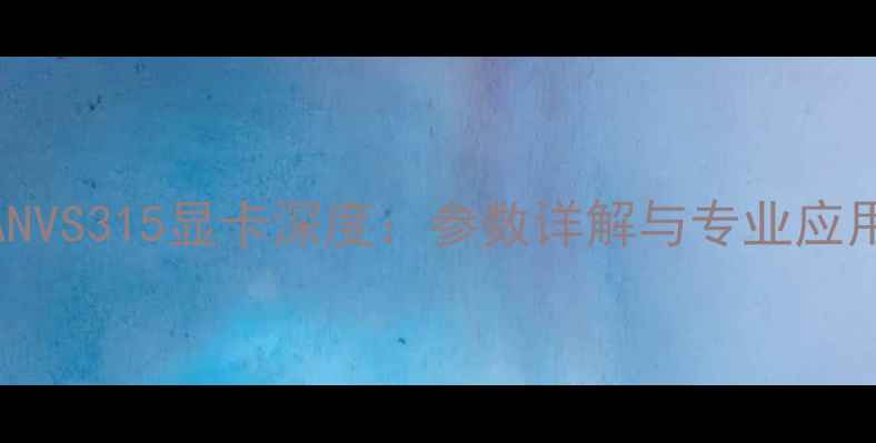 图片 NVIDIANVS315显卡深度：参数详解与专业应用指南1