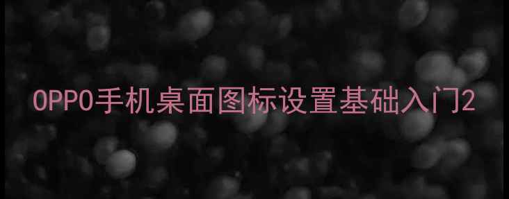 图片 OPPO手机桌面图标设置基础入门2