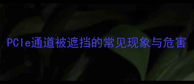 图片 PCIe通道被遮挡的常见现象与危害