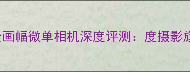 图片 PioneerZ90i全画幅微单相机深度评测：度摄影旗舰的硬核实力