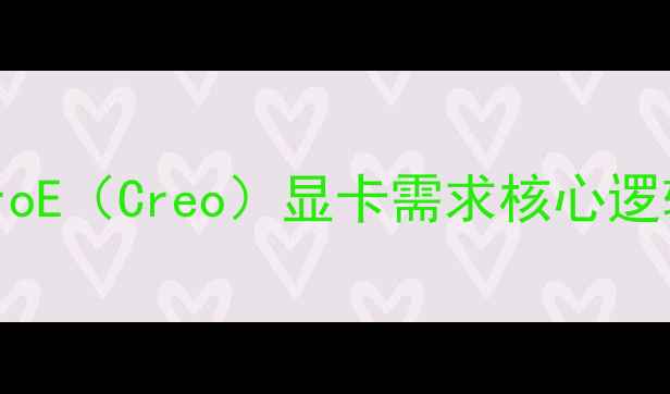 图片 ProE（Creo）显卡需求核心逻辑