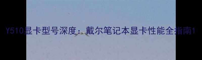 图片 Y510显卡型号深度：戴尔笔记本显卡性能全指南1