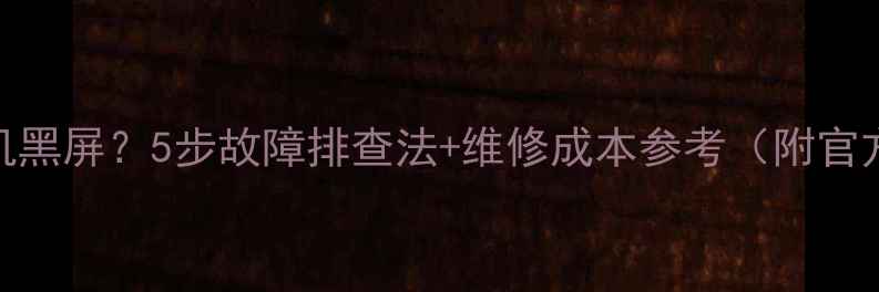 图片 iPadAir2相机黑屏？5步故障排查法+维修成本参考（附官方售后指南）
