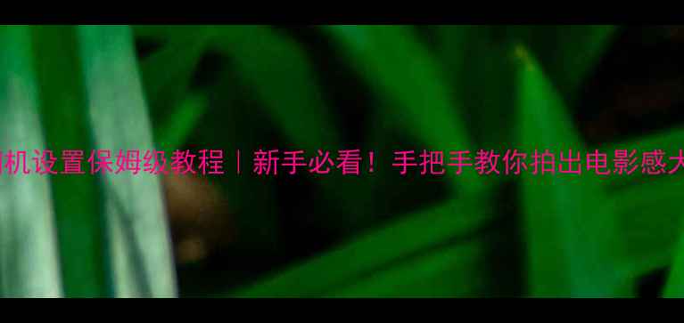 图片 iPad相机设置保姆级教程｜新手必看！手把手教你拍出电影感大片📸1