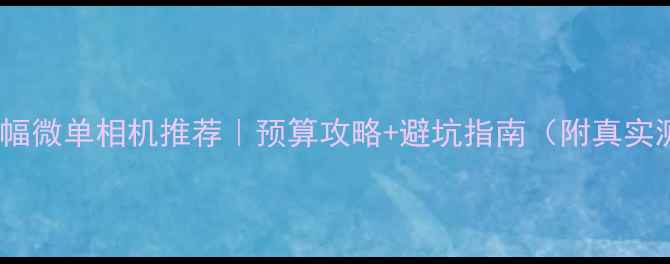 图片 ✨全画幅微单相机推荐｜预算攻略+避坑指南（附真实测评）2