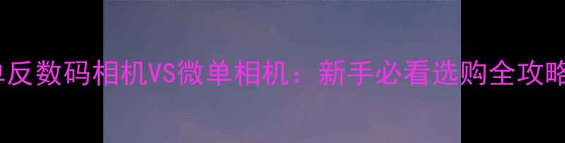 图片 ✨单反数码相机VS微单相机：新手必看选购全攻略✨2