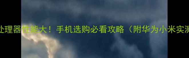 图片 ✨四核处理器性能大！手机选购必看攻略（附华为小米实测对比）