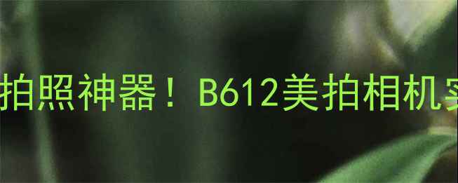 图片 ✨度旅行拍照神器！B612美拍相机实测全💻1