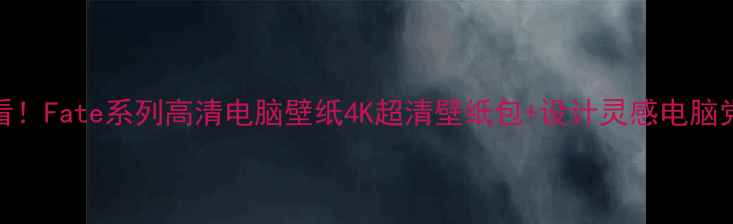 图片 ✨必看！Fate系列高清电脑壁纸4K超清壁纸包+设计灵感电脑党必备