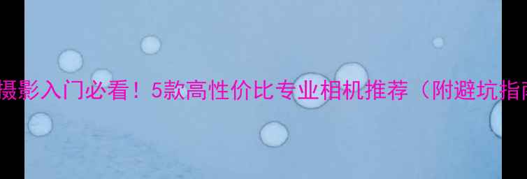 手机摄影入门必看5款高性价比专业相机推荐附避坑指南
