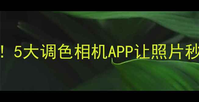 图片 ✨手机摄影必学！5大调色相机APP让照片秒变电影感大片✨