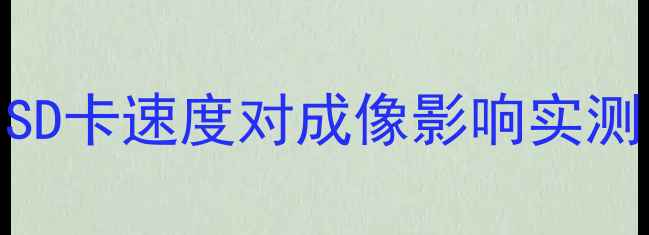 图片 ✨相机党必看！SD卡速度对成像影响实测｜C10C30C90全1