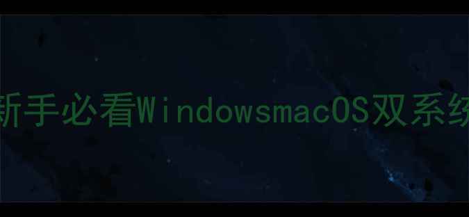 图片 三步搞定电脑VT虚拟机：新手必看WindowsmacOS双系统搭建指南（附配置秘籍）
