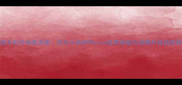 图片 中国手机市场度深度：华为小米OPPOvivo技术突破与消费升级趋势研究