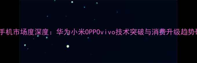 图片 中国手机市场度深度：华为小米OPPOvivo技术突破与消费升级趋势研究2