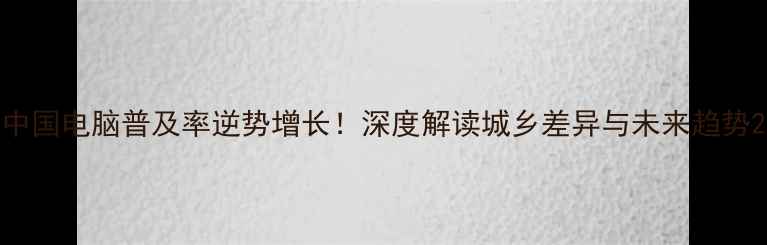 图片 中国电脑普及率逆势增长！深度解读城乡差异与未来趋势2