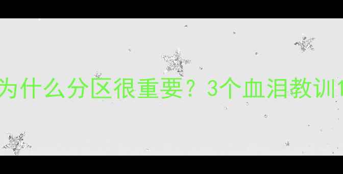 图片 为什么分区很重要？3个血泪教训1