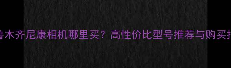 图片 乌鲁木齐尼康相机哪里买？高性价比型号推荐与购买指南