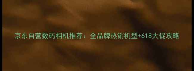 图片 京东自营数码相机推荐：全品牌热销机型+618大促攻略
