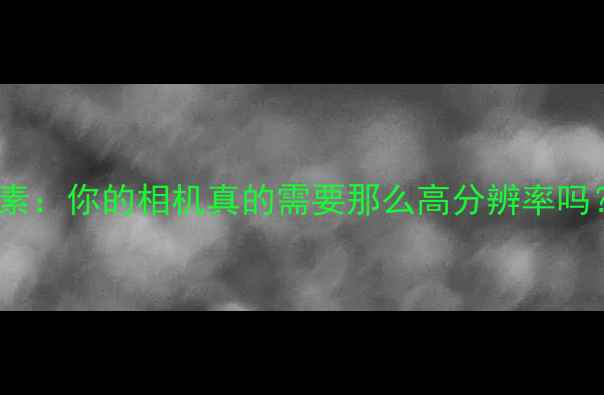 图片 人眼像素vs相机像素：你的相机真的需要那么高分辨率吗？数码摄影的真相2