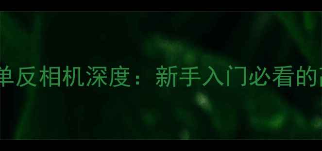 图片 佳能EOS7000单反相机深度：新手入门必看的高性价比选择