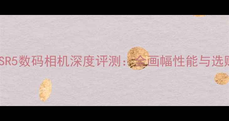 图片 佳能EOSR5数码相机深度评测：全画幅性能与选购指南2