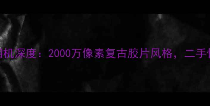 图片 佳能SX20IS长焦相机深度：2000万像素复古胶片风格，二手性价比之王全测评