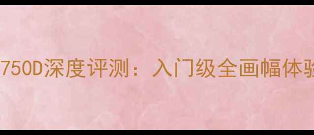 图片 佳能单反相机750D深度评测：入门级全画幅体验与选购指南1