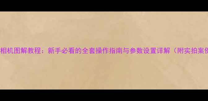 图片 佳能相机图解教程：新手必看的全套操作指南与参数设置详解（附实拍案例）1