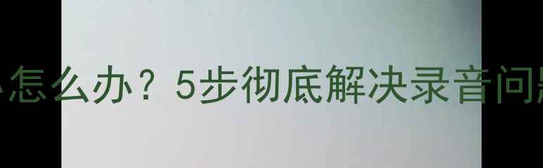 图片 佳能相机录像音量小怎么办？5步彻底解决录音问题，附详细设置指南