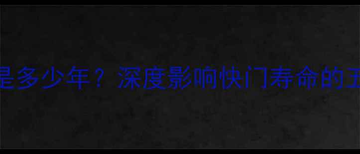 图片 佳能相机快门寿命是多少年？深度影响快门寿命的五大因素与维护技巧