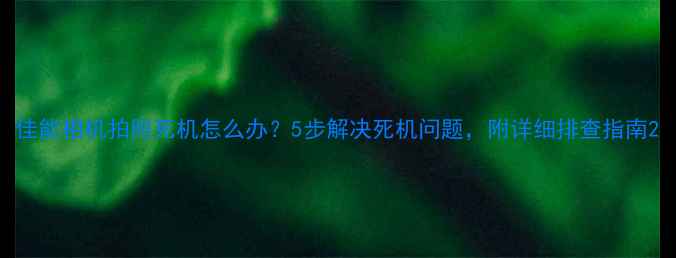 图片 佳能相机拍照死机怎么办？5步解决死机问题，附详细排查指南2