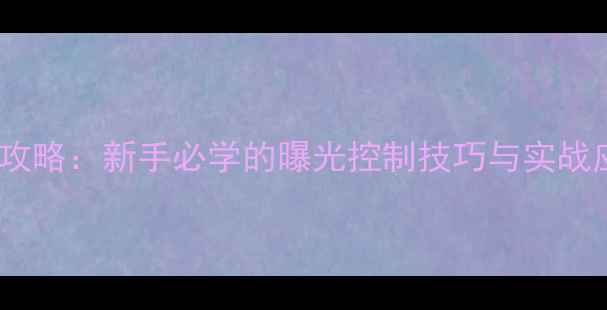图片 佳能相机曝光锁定全攻略：新手必学的曝光控制技巧与实战应用（附操作步骤）1
