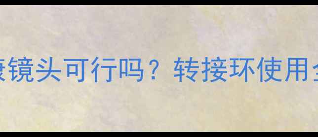 图片 佳能相机配尼康镜头可行吗？转接环使用全攻略与兼容性