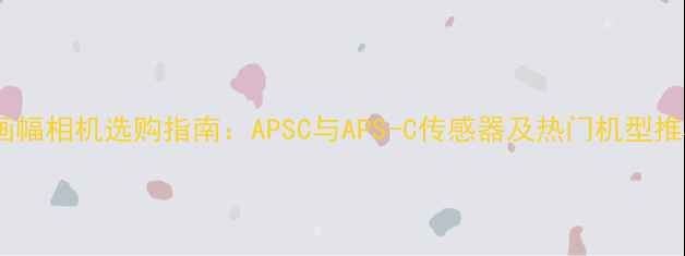 图片 全画幅相机选购指南：APSC与APS-C传感器及热门机型推荐2