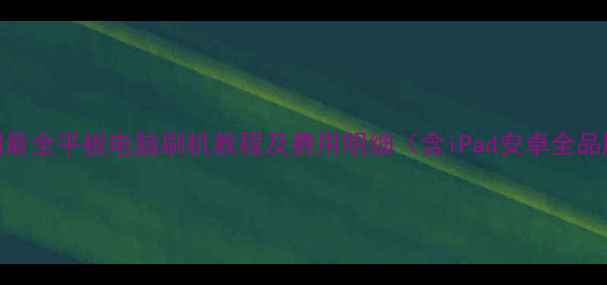 图片 全网最全平板电脑刷机教程及费用明细（含iPad安卓全品牌）