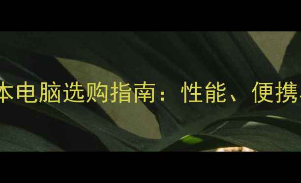 图片 办公笔记本电脑选购指南：性能、便携与续航全1