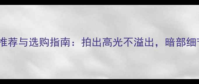 图片 动态范围高的相机推荐与选购指南：拍出高光不溢出，暗部细节retained全攻略1