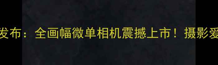 图片 北京艺联相机新品发布：全画幅微单相机震撼上市！摄影爱好者必看选购指南